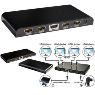 Rozdzielacz-splitter HDMI 1/4 Ultra HD, 3D