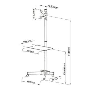 Stojak mobilny LCD/LED 19-37 cali regulowany do 20KG