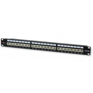 Patch panel 24 STP Cat. 6/6a, czarny