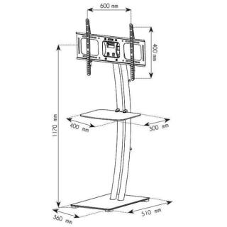 Stojak podłogowy LCD/LED 32-70cali z półką