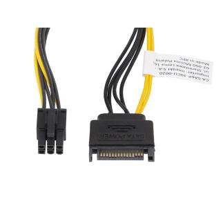 Kabel SATA zasilający - PCI Express 6Pin 20cm