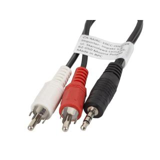 Kabel Minijack - 2x Chinch M/M 20cm