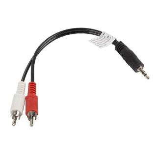 Kabel Minijack - 2x Chinch M/M 20cm