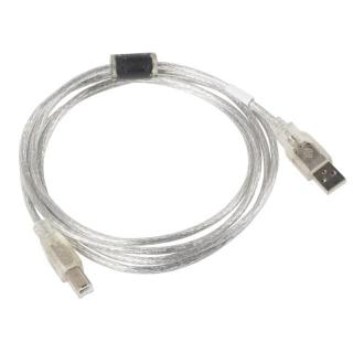 Kabel USB 2.0 AM-BM 3M Ferryt przezroczysty