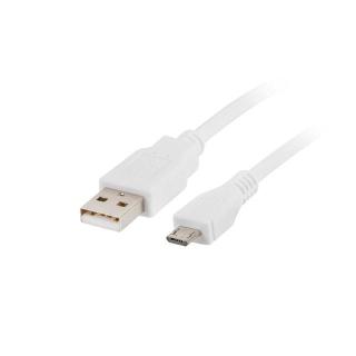 Kabel USB 2.0 micro AM-MBM5P 1.8M biały