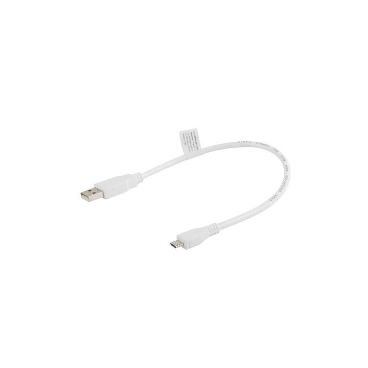 Kabel USB 2.0 micro AM-MBM5P 0.3M biały