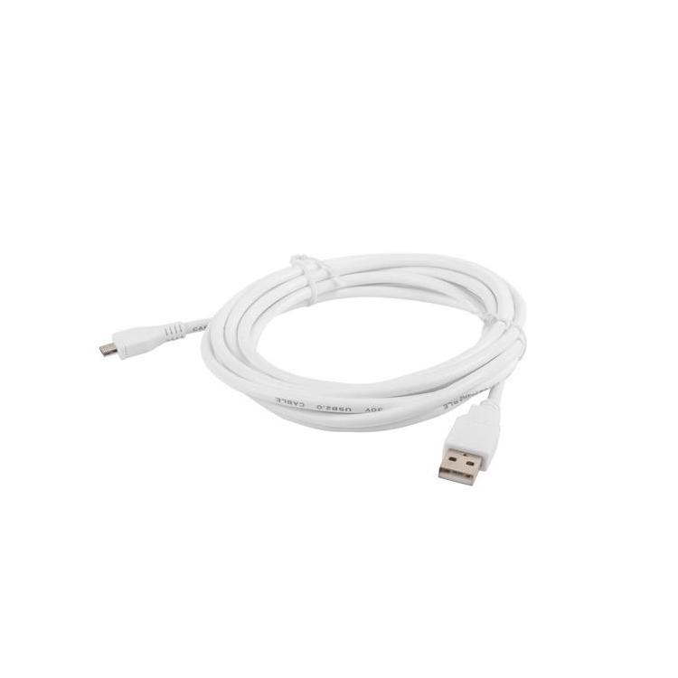 Kabel USB 2.0 micro AM-MBM5P 3M biały