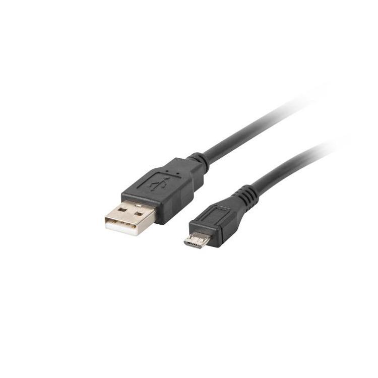 Kabel USB 2.0 micro AM-MBM5P 0.3M czarny