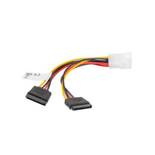 Kabel Molex zasilający - SATA x2 M/F 15cm