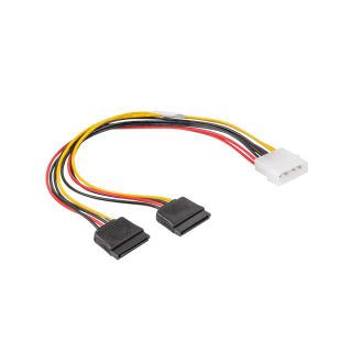 Kabel Molex zasilający - SATA x2 M/F 30cm