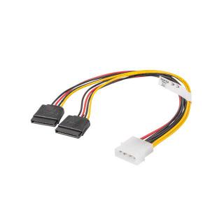 Kabel Molex zasilający - SATA x2 M/F 30cm