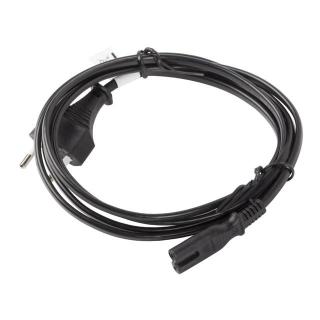 Kabel zasilający EURO (radiowy) CEE 7/16 - IEC 320 C7 1.8M VDE czarny