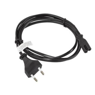 Kabel zasilający EURO (radiowy) CEE 7/16 - IEC 320 C7 1.8M czarny