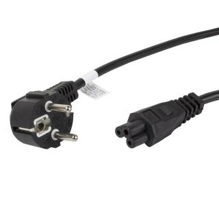 Kabel zasilający Laptop (MIKI) IEC 7/7 - IEC 320 C5 1.8M VDE czarny