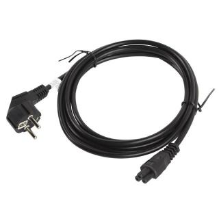 Kabel zasilający Laptop (MIKI) IEC 7/7 - IEC 320 C5 3M VDE czarny