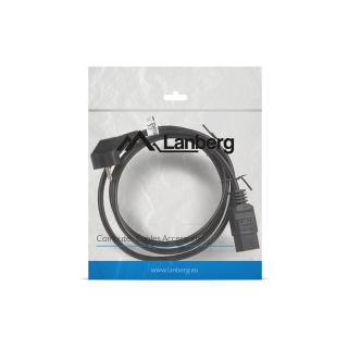 Kabel zasilający CEE 7/7 - IEC 320 C19 16A VDE 1.8M czarny