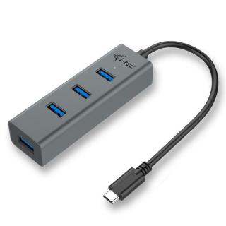 USB-C Metal 4-portowy HUB USB 3.0 4x USB 3.0