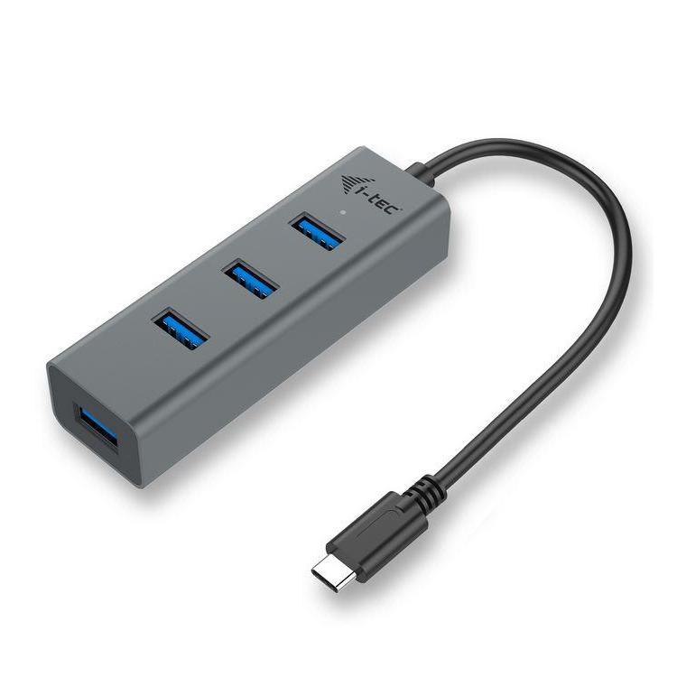 USB-C Metal 4-portowy HUB USB 3.0 4x USB 3.0