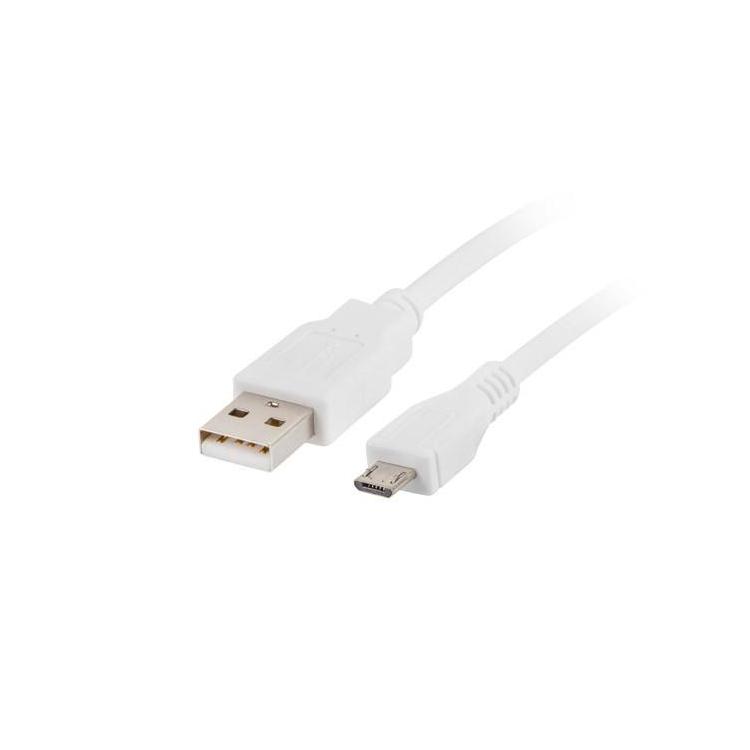 Kabel USB 2.0 micro AM-MBM5P 1M biały