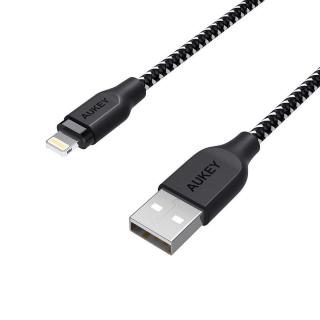 CB-AL1 Black nylonowy kabel Quick Charge Lightning-USB | 1.2m | certyfikat MFi Apple