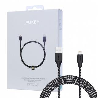 CB-AL2 Black nylonowy kabel Quick Charge Lightning-USB |...