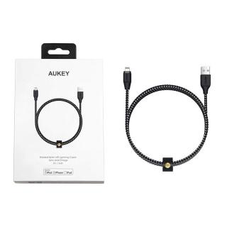 CB-AL2 Black nylonowy kabel Quick Charge Lightning-USB | 2m | certyfikat MFi Apple