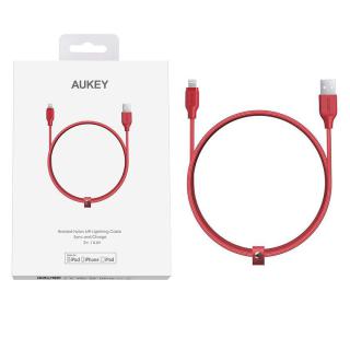 CB-AL2 Red nylonowy kabel Quick Charge Lightning-USB | 2m | certyfikat MFi Apple