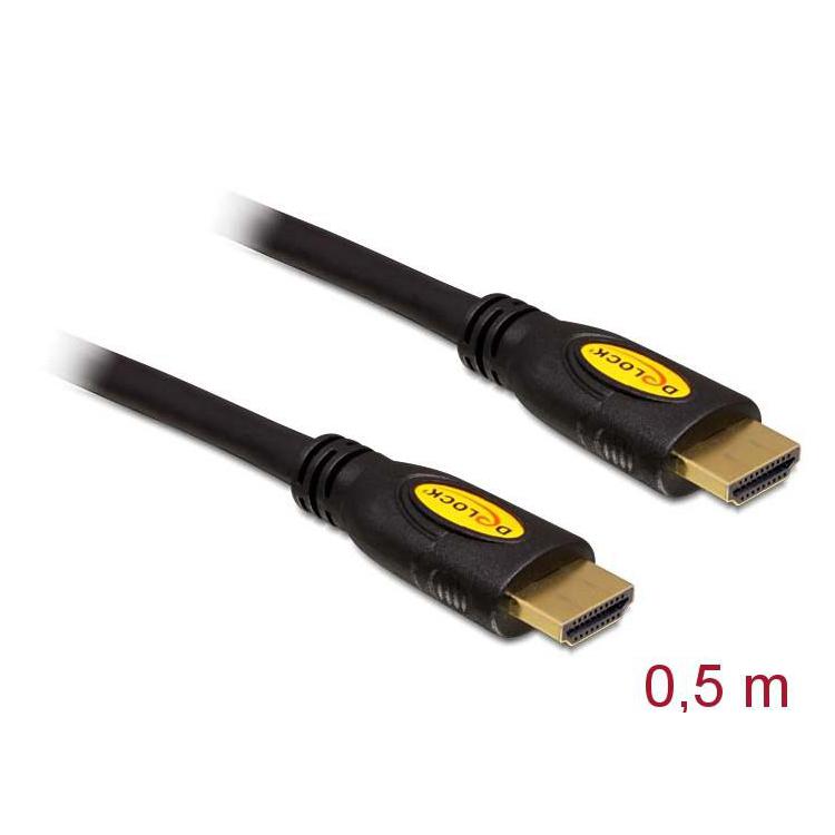 Kabel HDMI-HDMI v1.4 HSE 0.5m czarny