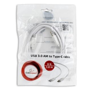 Kabel USB 3.0 (AM/CM) 1.8m biały