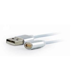 Kabel USB magnetyczny 3w1/1m/srebrny