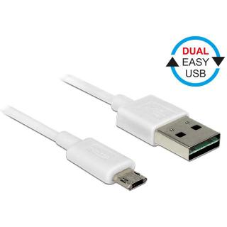 Kabel USB micro AM-BM 2.0 5m Dual Easy-USB Biały