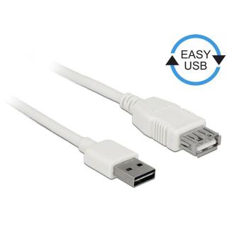 Kabel USB AM-AF 2.0 2m biały Easy USB