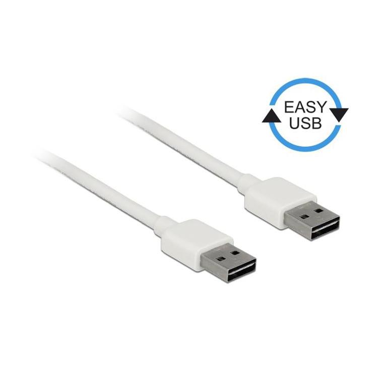 Kabel USB AM-AM 2.0 2m biały Easy USB