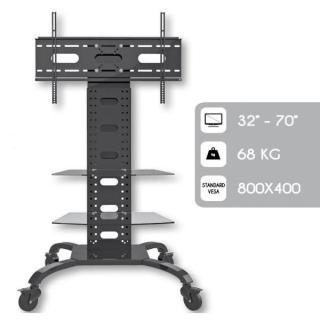 Stojak mobilny LCD/LED 32-70cali 2 półki