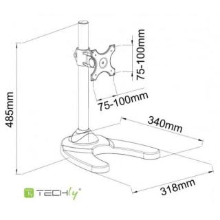 Uchwyt nabiurkowy monitor 13-27cali, 10kg, czarny