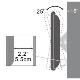 Uchwyt ścienny LCD/LED 17-37cali 35kg pochylny, slim, czarny