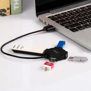 HUB 4x USB 2.0 micro - czarny + OTG Y-2178