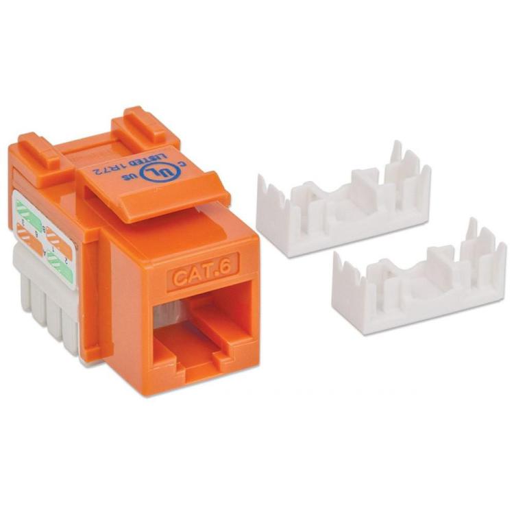 Moduł Keystone Cat6 UTP RJ45 zaciskany pomarańczowy