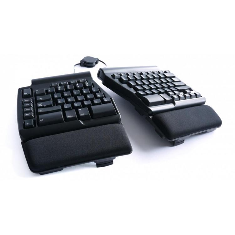 Klawiatura mechaniczna ergonomiczna Ergo Pro hub 3xUSB czarna