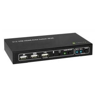 2-portowy przełącznik KVM HDMI/USB 2x1 z audio