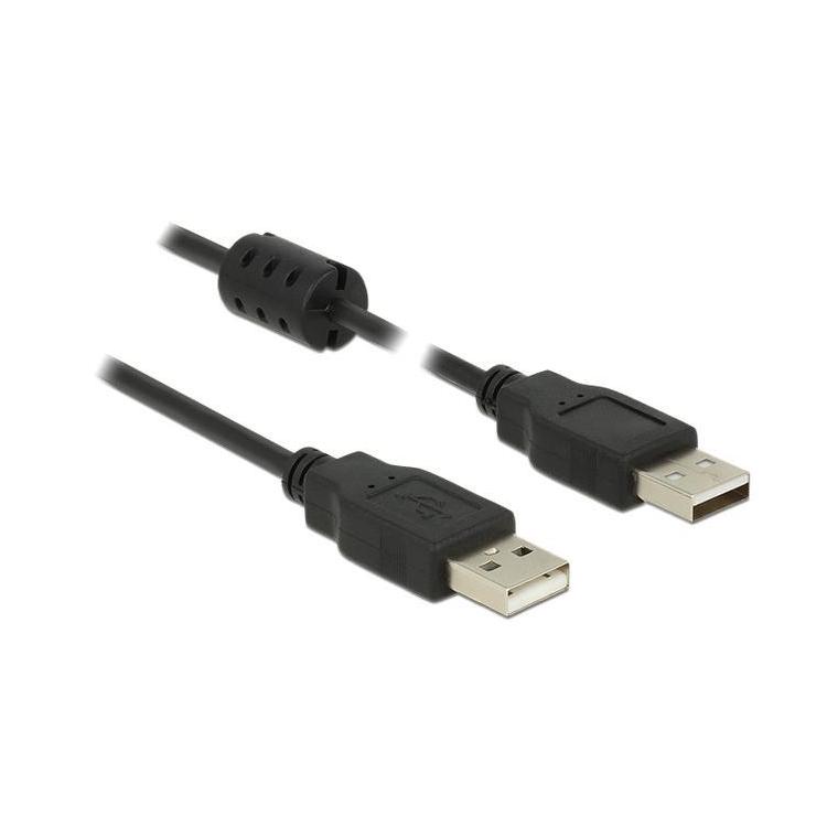 Kabel USB AM-AM 2.0 3m czarny