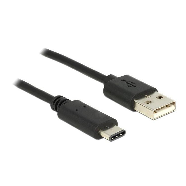 Kabel USB CM-AM 2.0 0,5m czarny