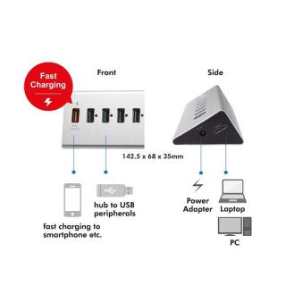 Hub biurkowy 7xUSB 3.0 z zasilaczem