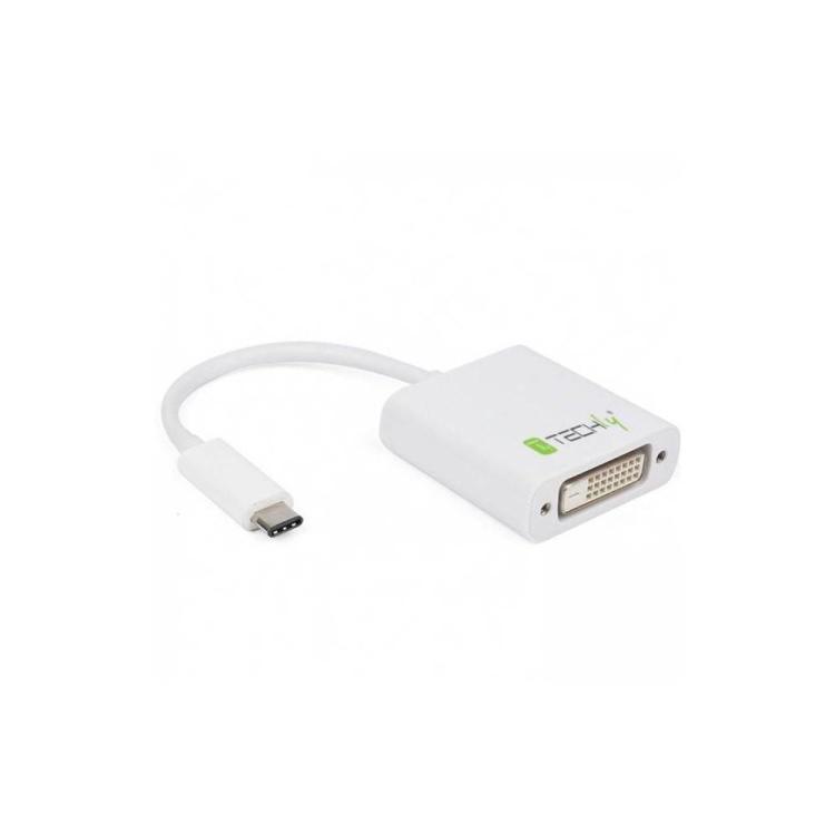 Adapter USB-C 3.1 na DVI M/Z, biały