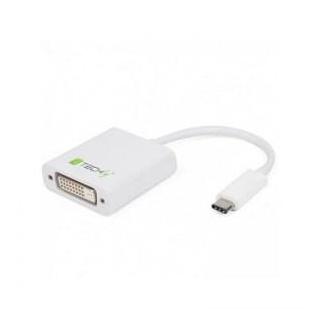 Adapter USB-C 3.1 na DVI M/Z, biały