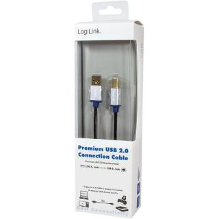 Kabel Premium USB2.0 A/B, długość 3m