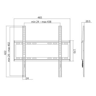 Uchwyt ścienny 32-55 LCD/LED VESA, max. 35kg