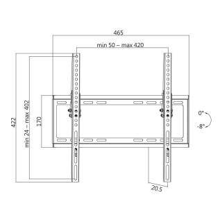 Uchwyt ścienny 32-55 LCD/LED VESA, max. 35kg