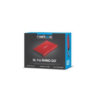 Kieszeń zewnętrzna HDD/SSD Sata Rhino Go 2,5 USB 3.0 czerwona