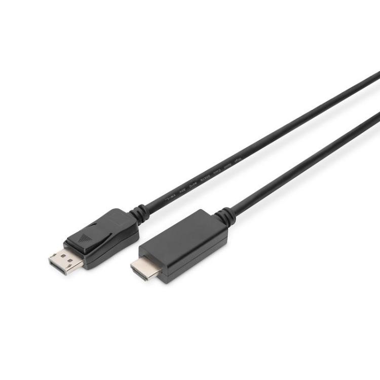 Kabel adapter DisplayPort 1.2 z zatrzaskiem 4K 60Hz UHD Typ DP/HDMI A M/M 1m Czarny